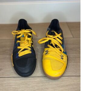Nike Kyrie 3 Youth Basketball Shoes Black Yellow Blue Size 7Y AH2287 700
